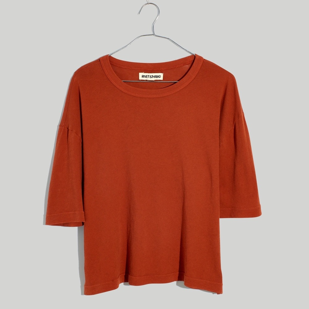 Madewell Rivet & Thread Oversized Boyfriend Tee Top Shirt